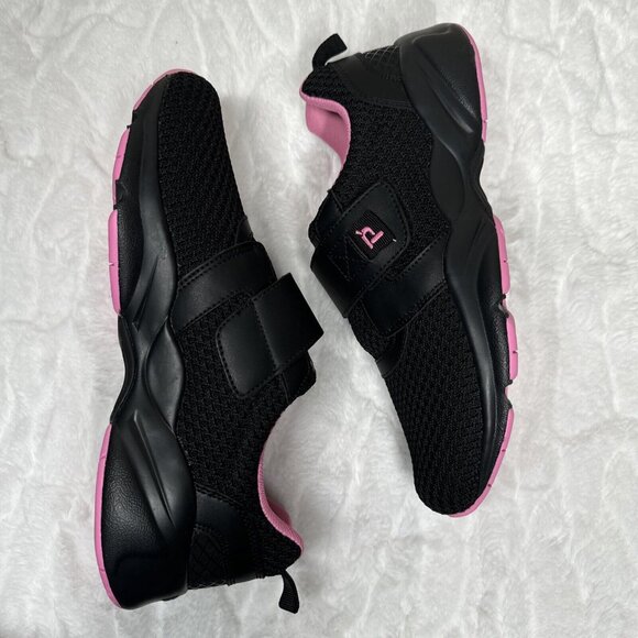 Propet Stability Shoes Women 10.5 D Black Pink X Strap Active Orthopedic Walk - Picture 5 of 10